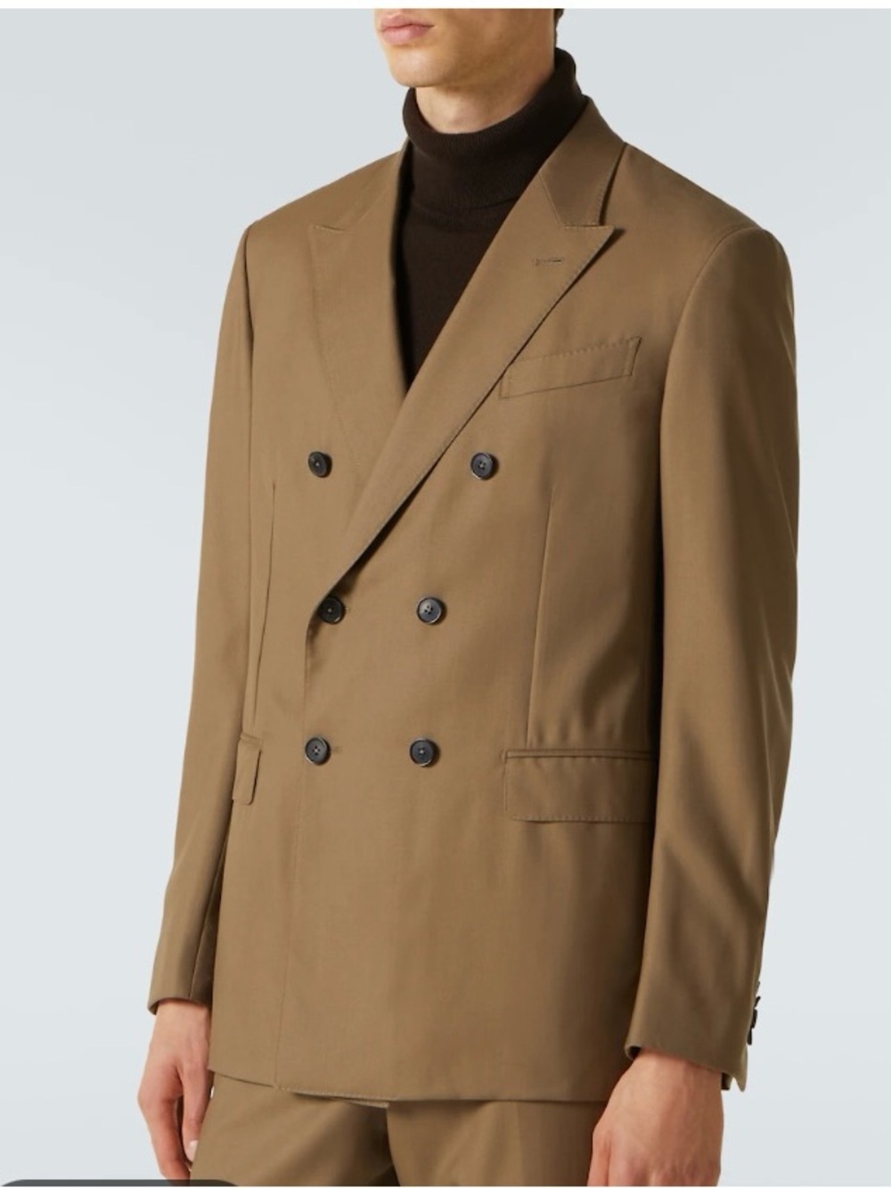 Hugo Boss Men's Camel Slim Fit Double Breasted Blazer Jacket 40R